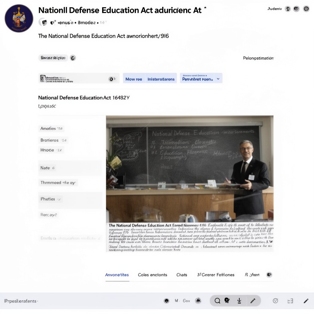 AI-generated illustration of National Defense Education Act amendments