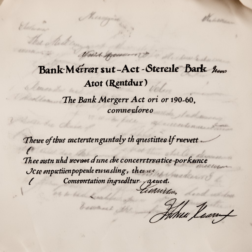AI-generated illustration of Bank Merger Act of 1960