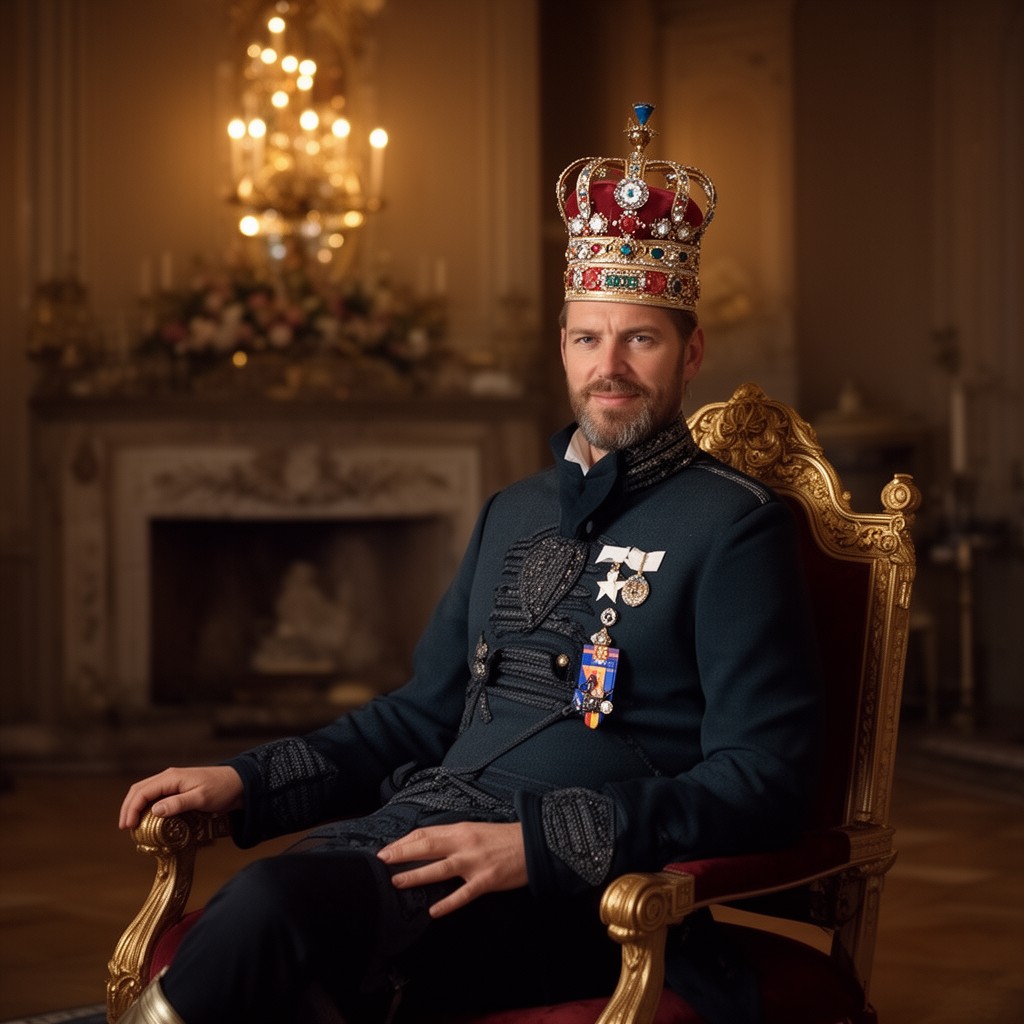 AI-generated illustration of King of Sweden