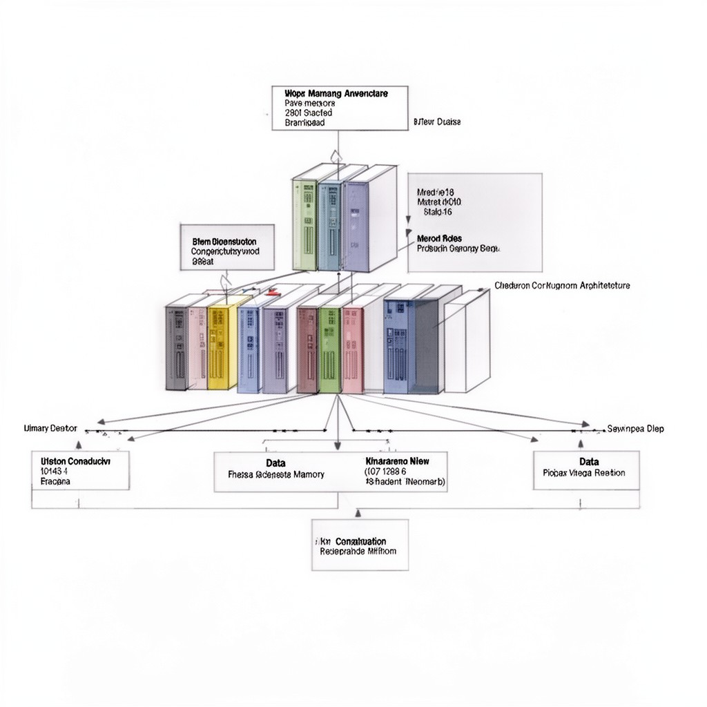AI-generated illustration of von Neumann architecture