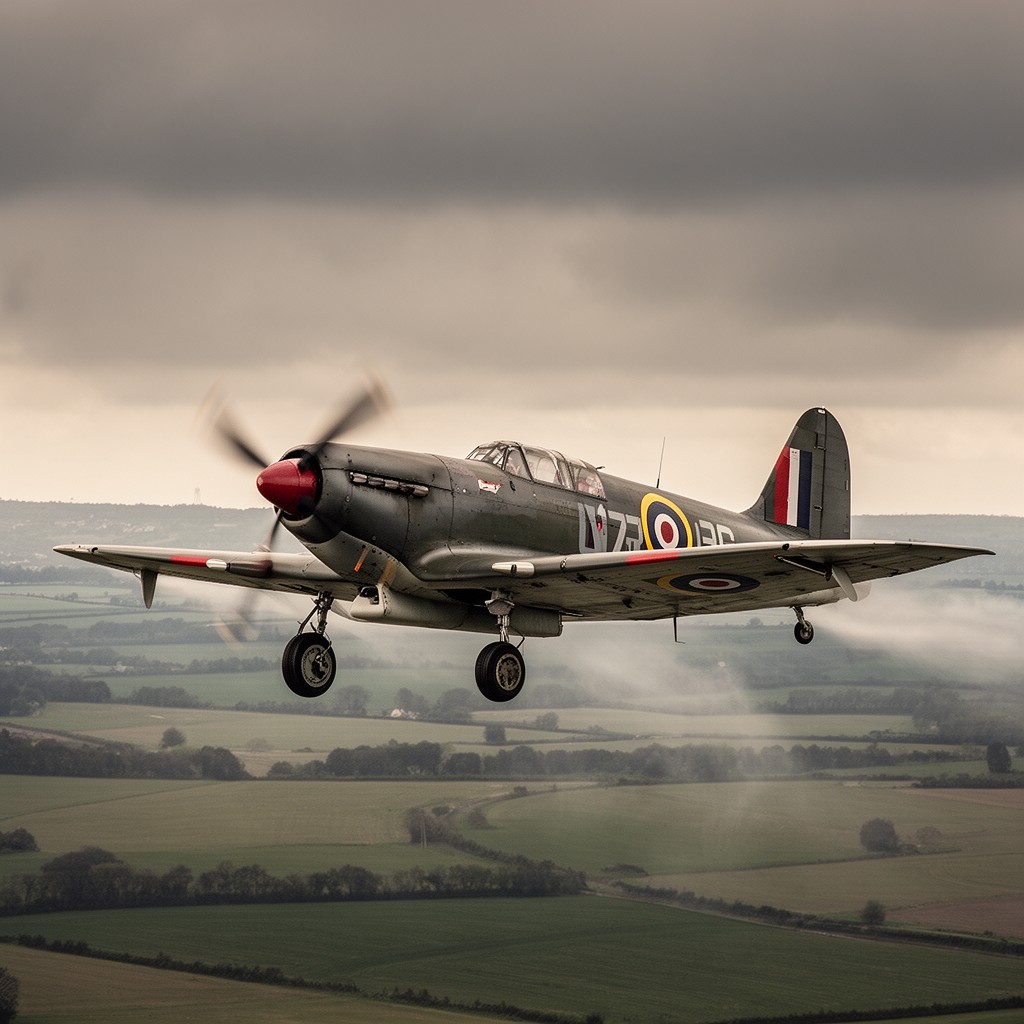 AI-generated illustration of Hawker Hurricane