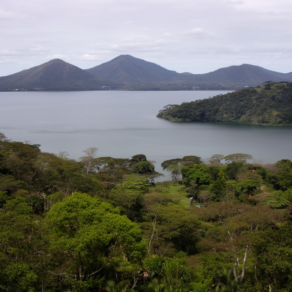 AI-generated illustration of Lake Nicaragua
