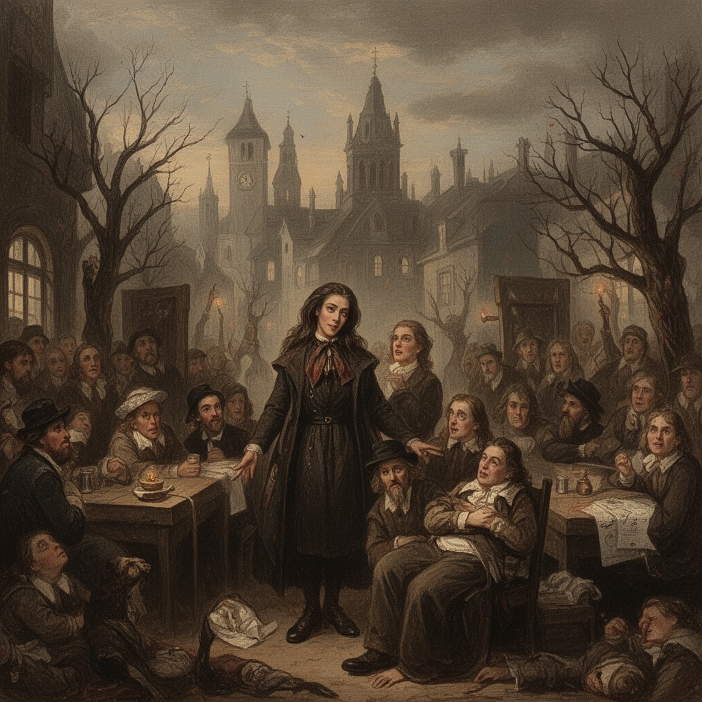 AI-generated illustration of Salem witch trials