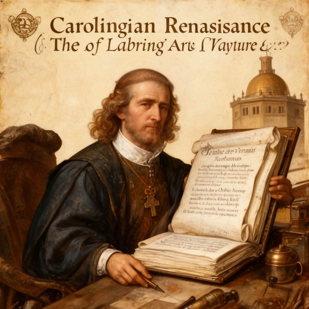 AI-generated illustration of Carolingian Renaissance