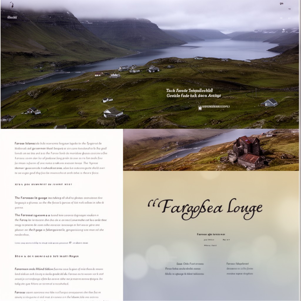 AI-generated illustration of Faroese language