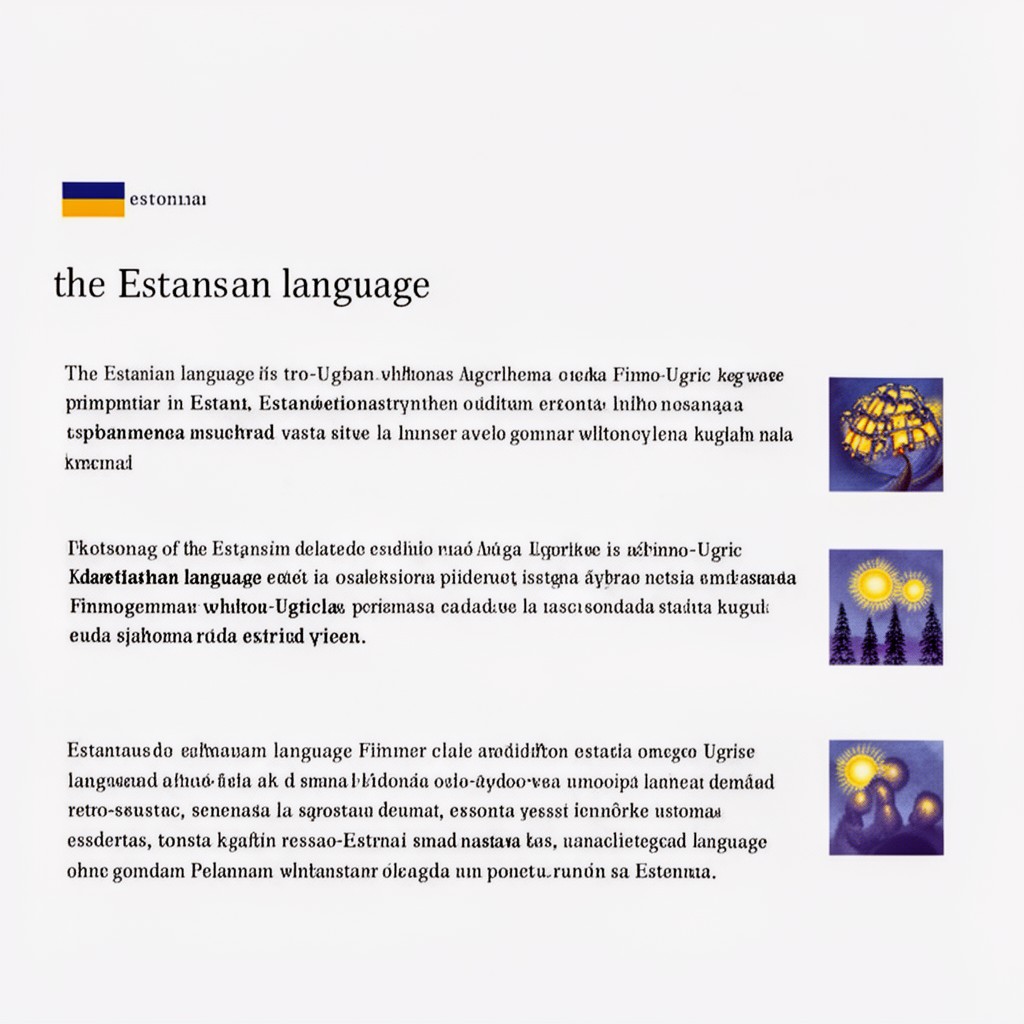 AI-generated illustration of Estonian language