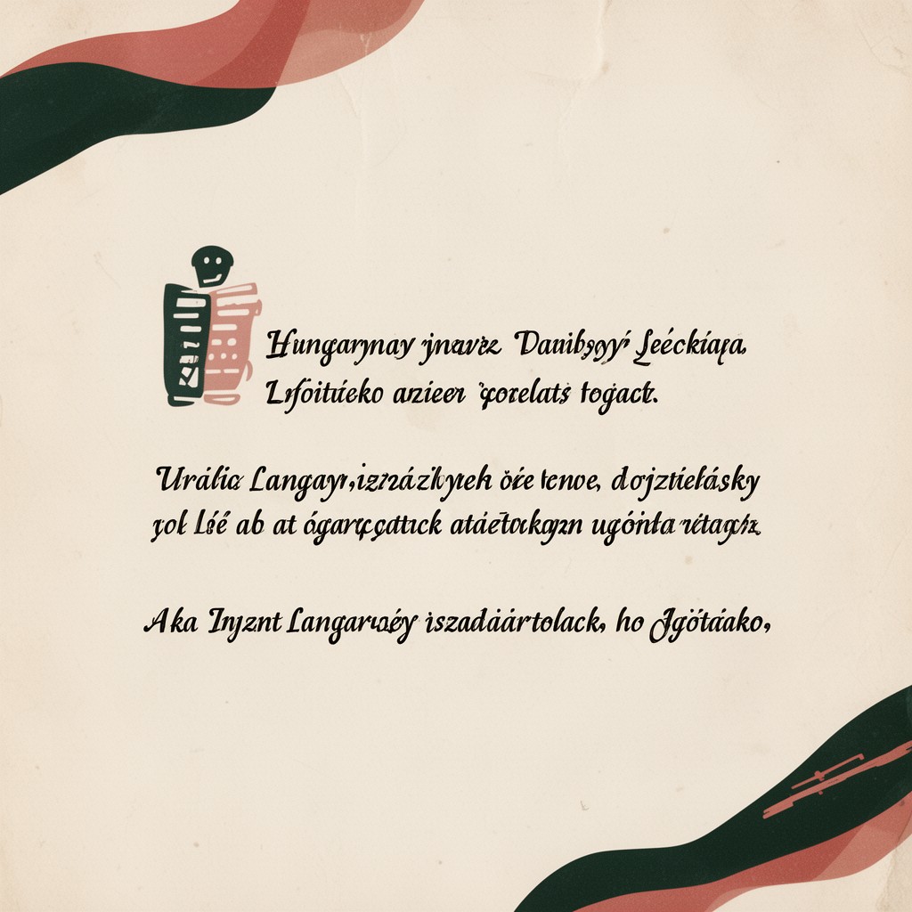 AI-generated illustration of Hungarian language