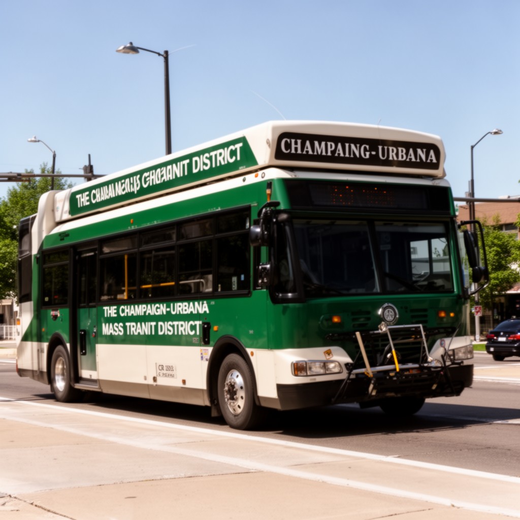 AI-generated illustration of Champaign–Urbana Mass Transit District