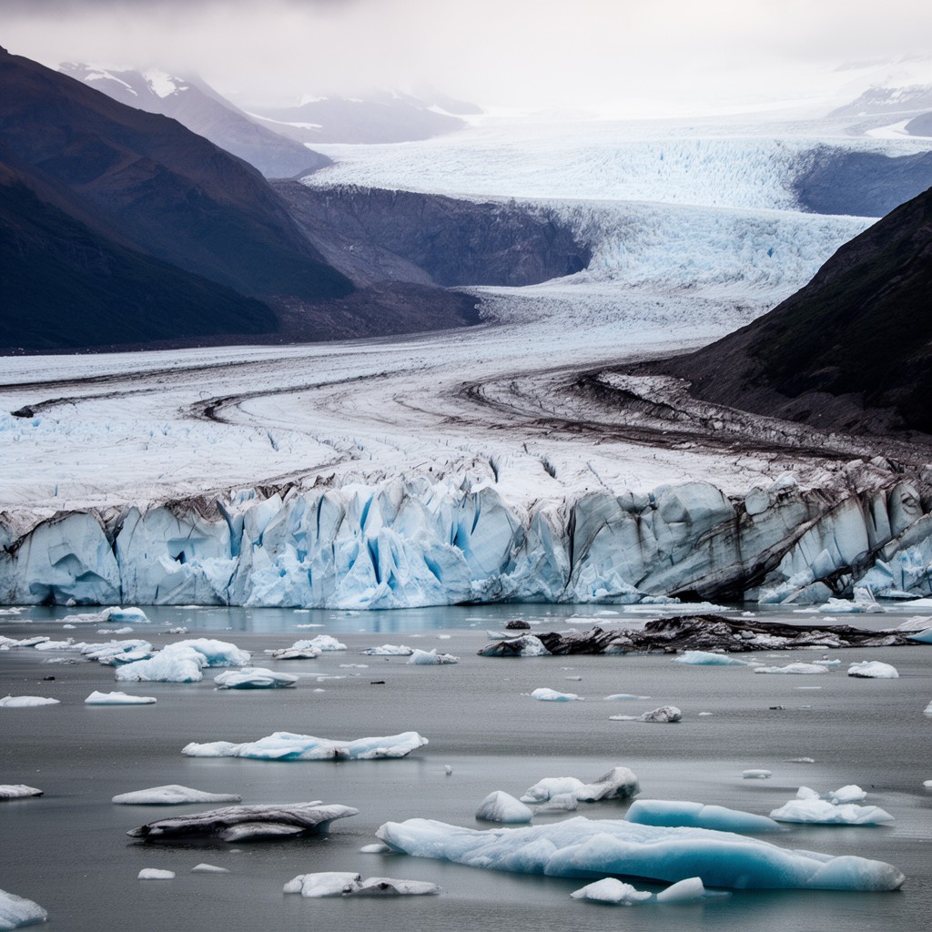 AI-generated illustration of Northern Patagonian Ice Field