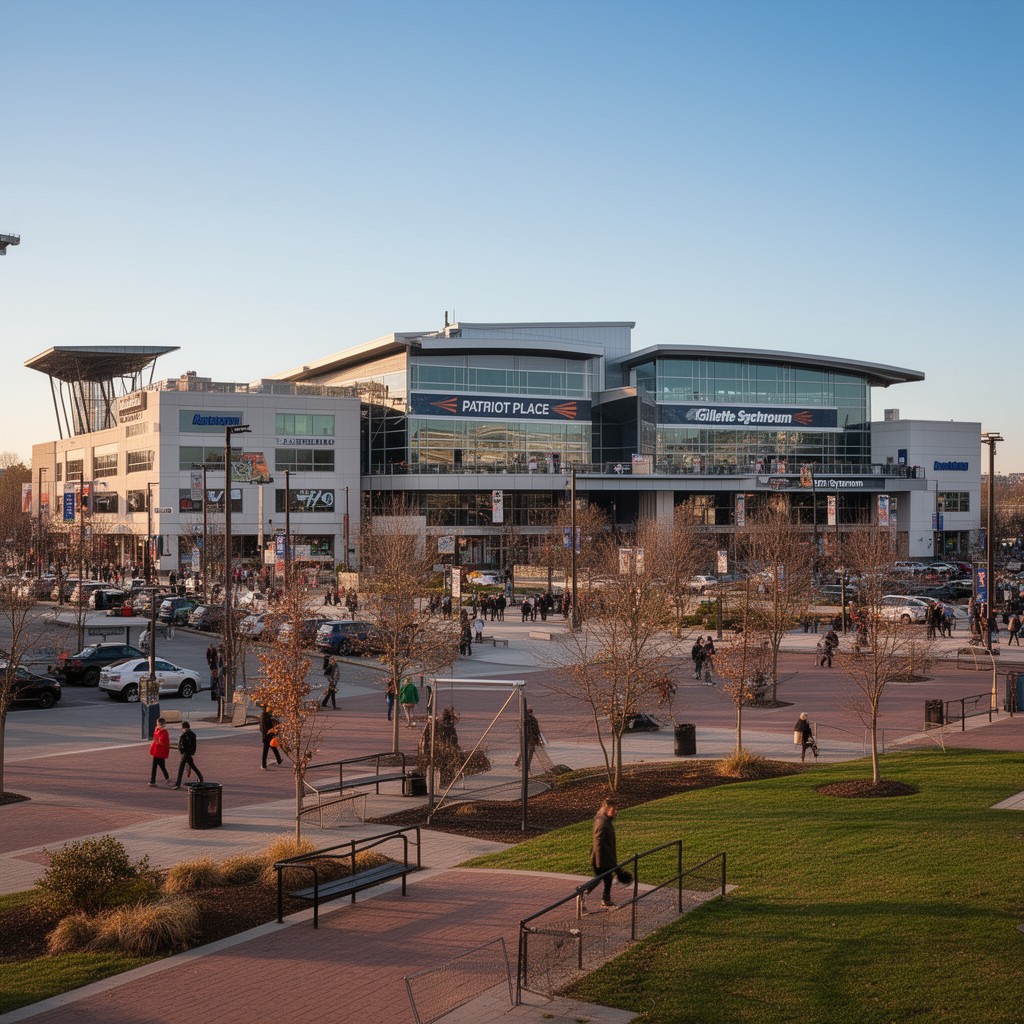 AI-generated illustration of Patriot Place