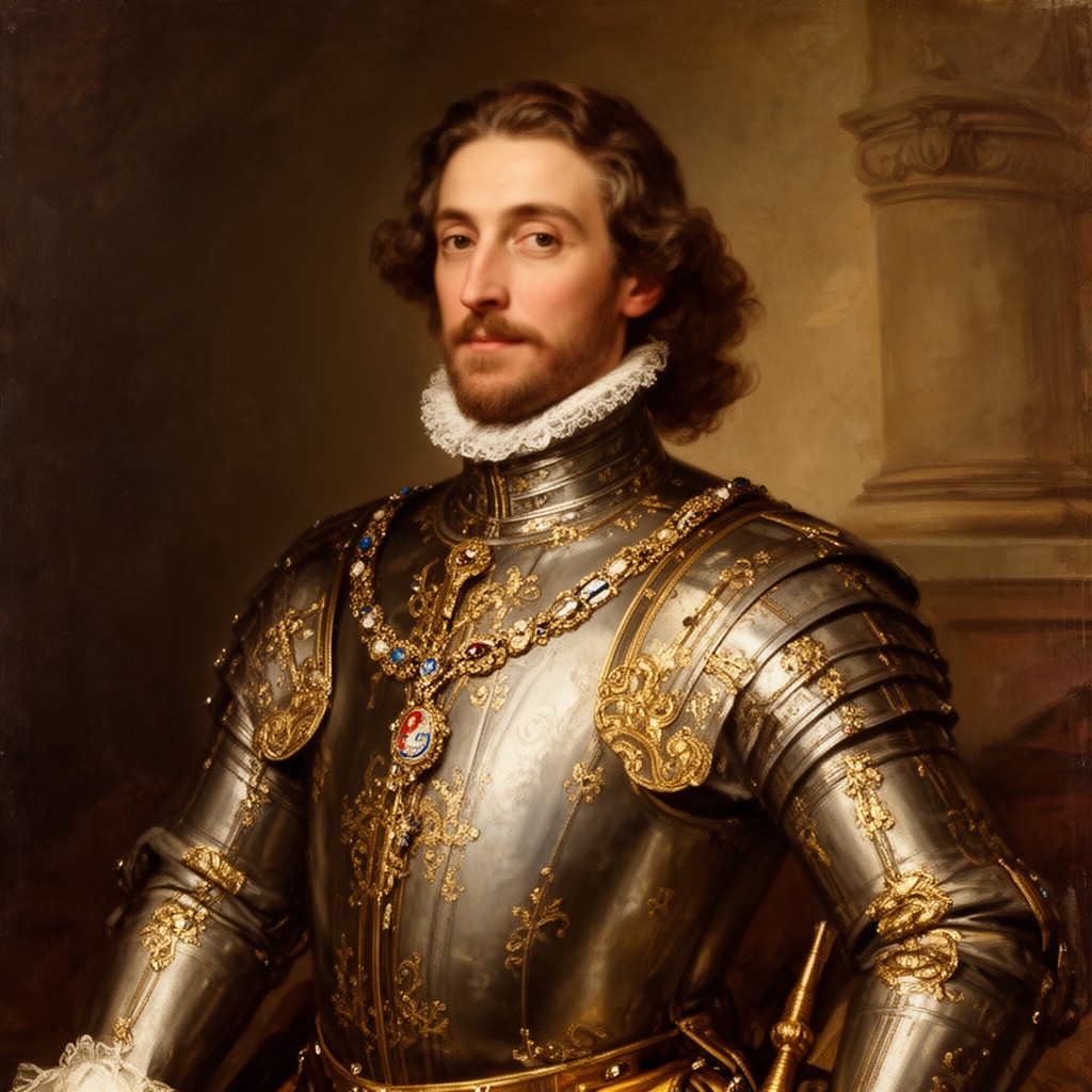 AI-generated illustration of Alexander Farnese, Duke of Parma
