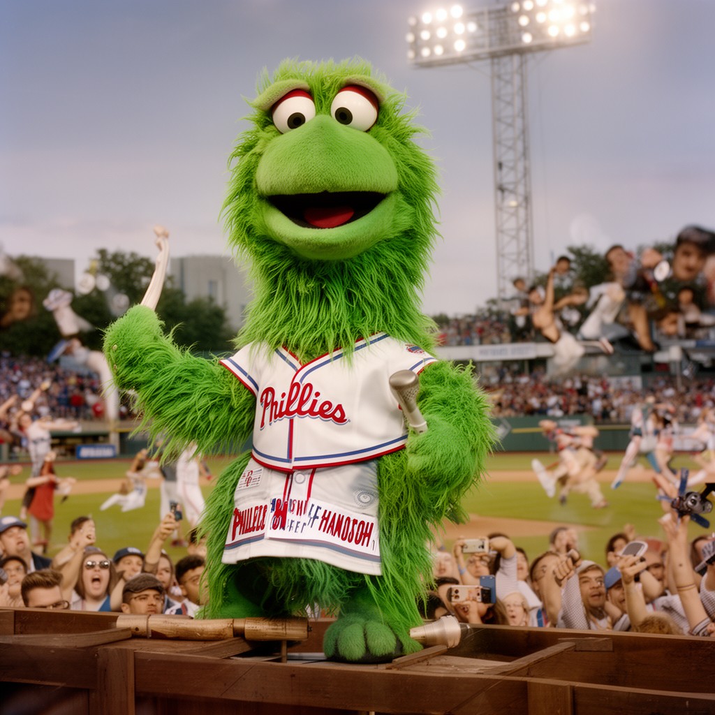 AI-generated illustration of Phillie Phanatic