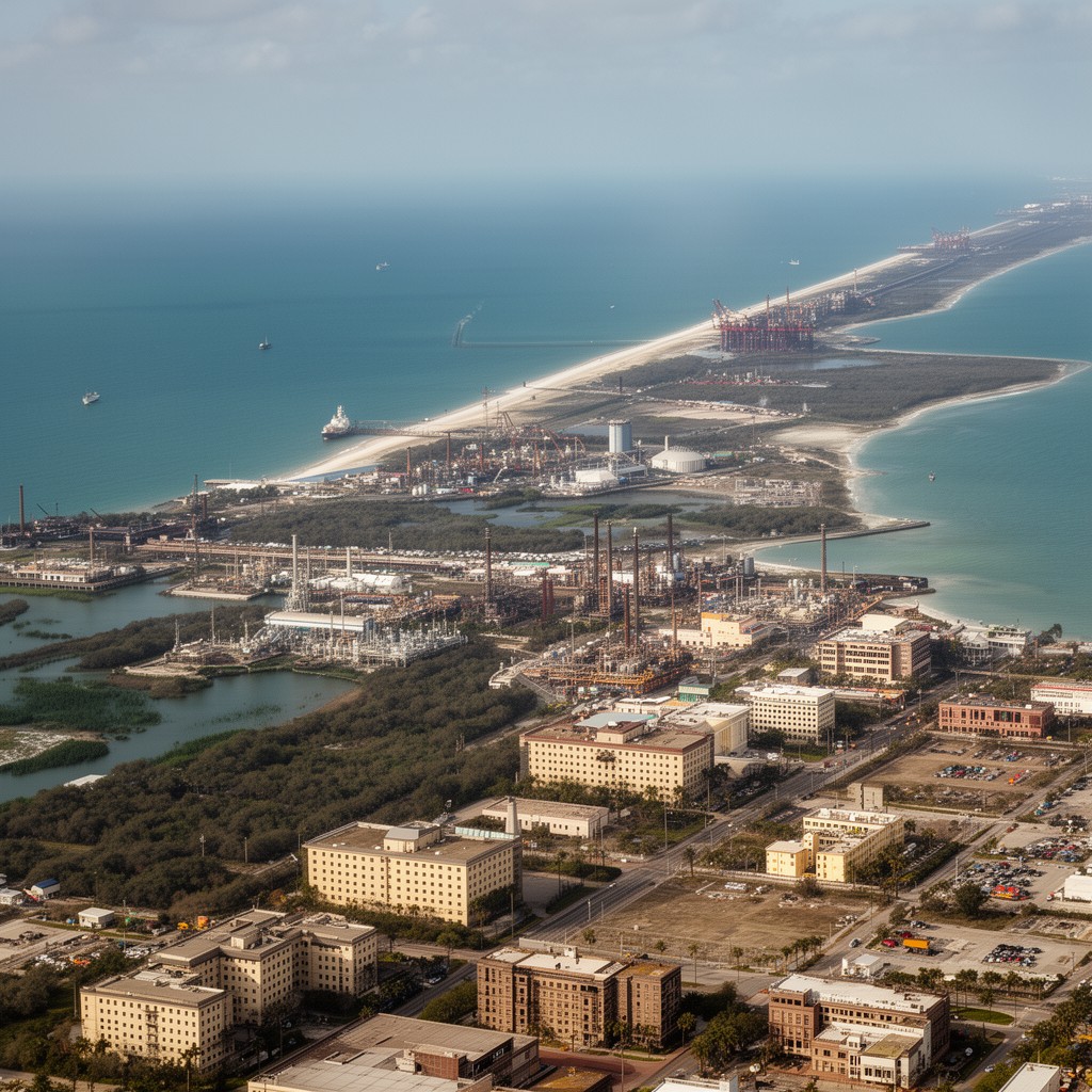 AI-generated illustration of Gulf Coast of the United States