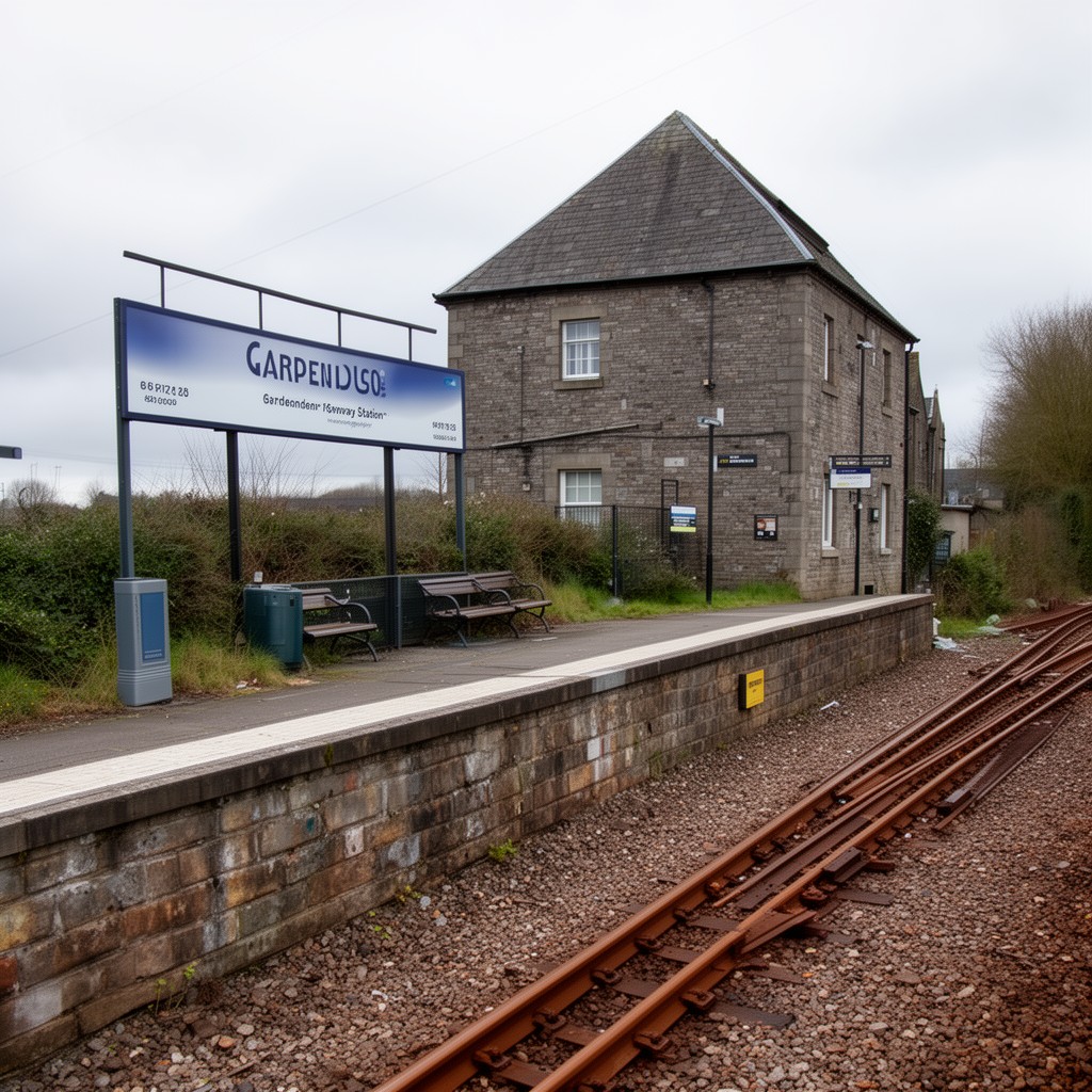 AI-generated illustration of Cardenden railway station