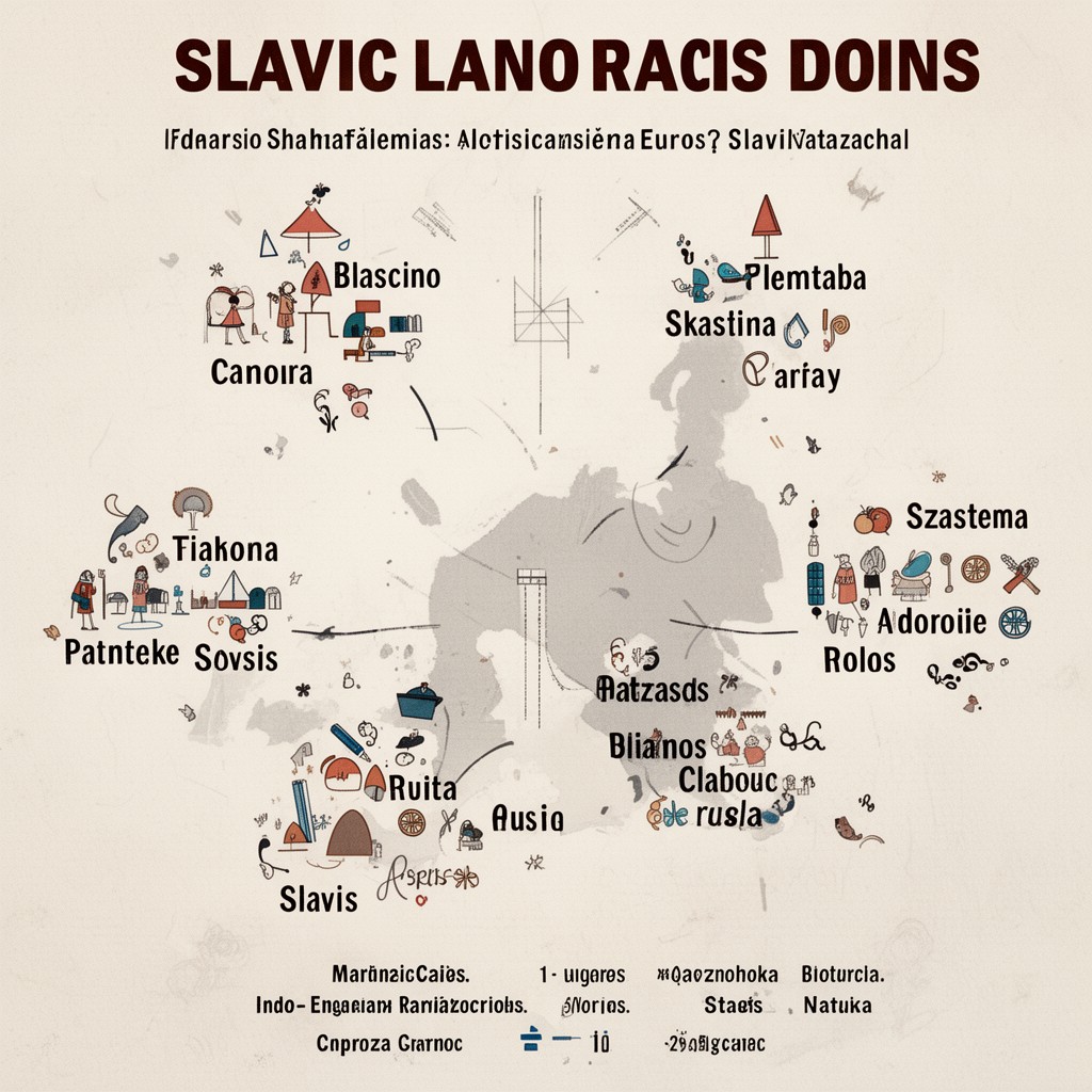 AI-generated illustration of Slavic languages
