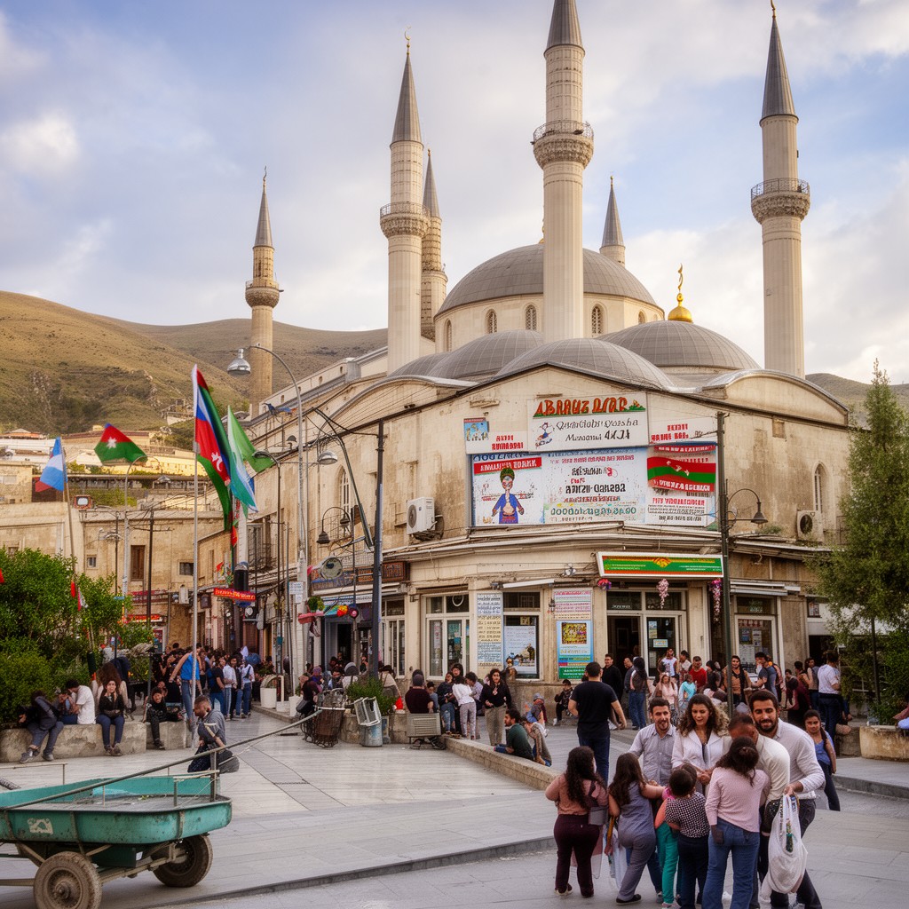 AI-generated illustration of Qırmızı Qəsəbə