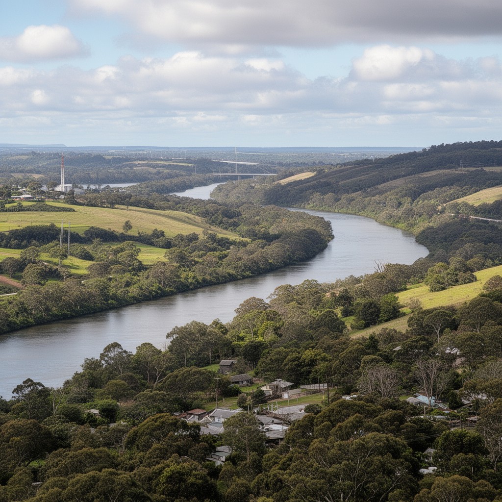 AI-generated illustration of Hunter River