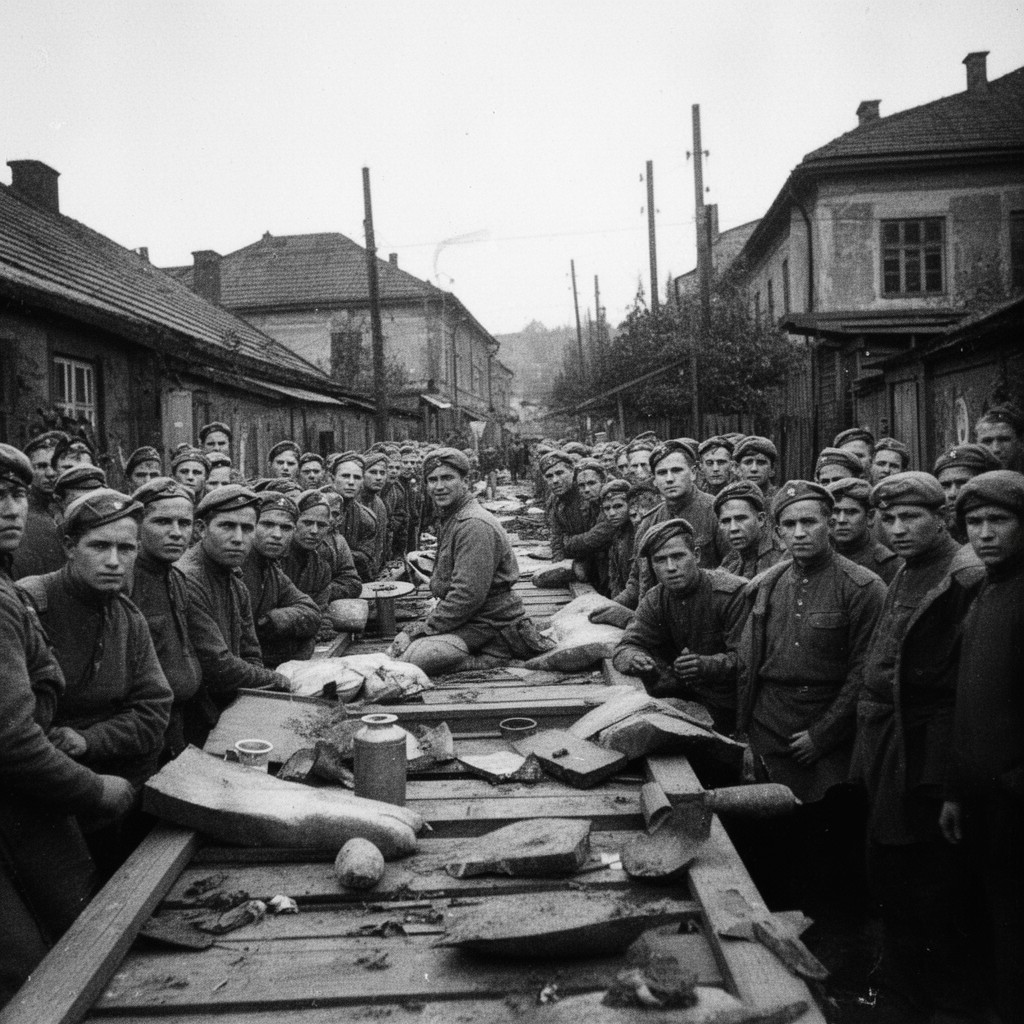 AI-generated illustration of SovietPrisonersOfWar