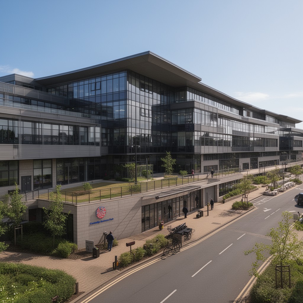 AI-generated illustration of Cambridge Business Park