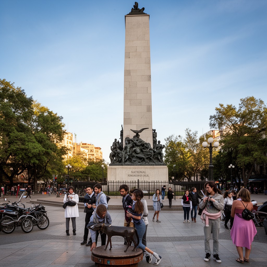 AI-generated illustration of National Monument of Chile