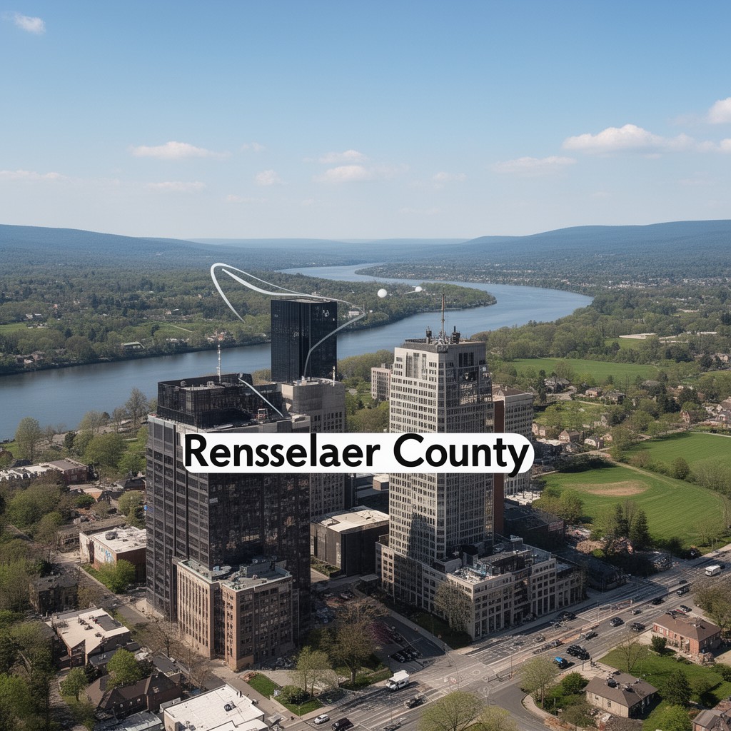 AI-generated illustration of Rensselaer County