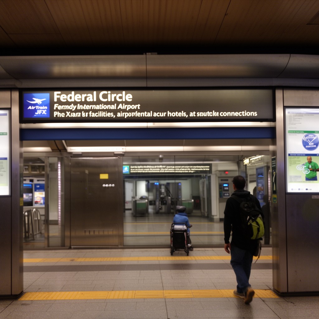 AI-generated illustration of Federal Circle station