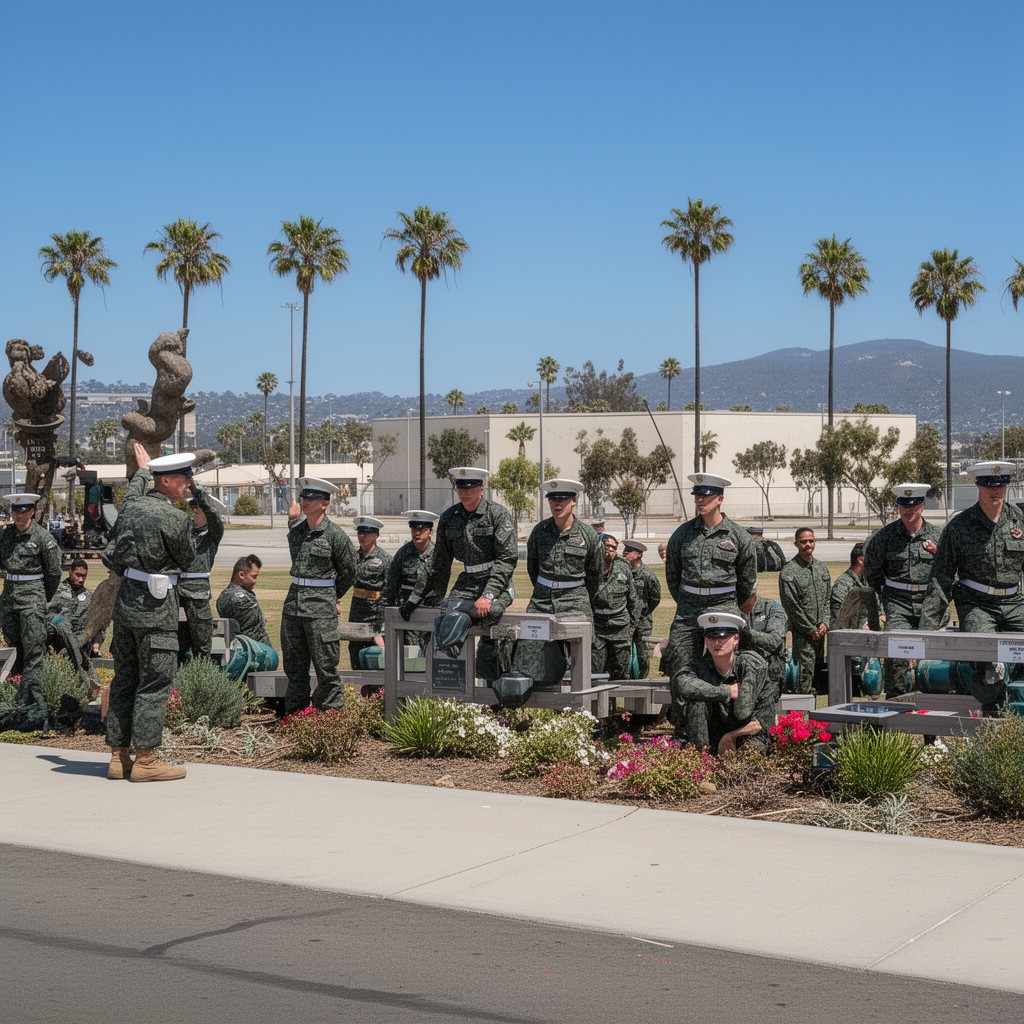 AI-generated illustration of Marine Corps Recruit Depot San Diego