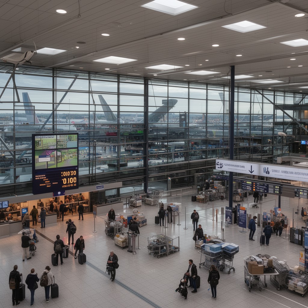AI-generated illustration of Amsterdam Airport Schiphol