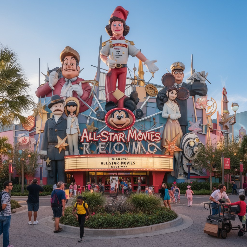 AI-generated illustration of Disney's All-Star Movies Resort