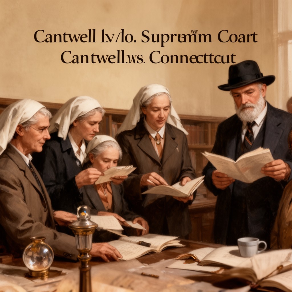 AI-generated illustration of Cantwell v. Connecticut