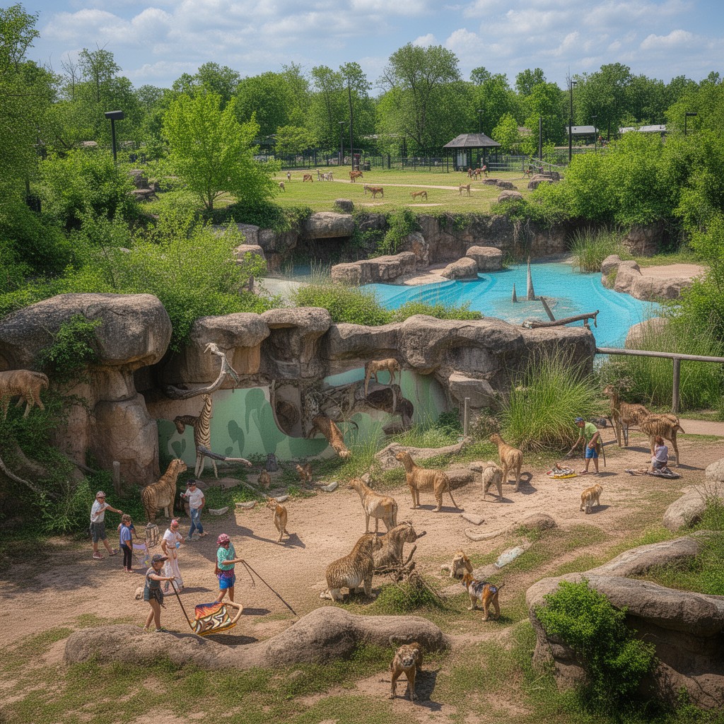 AI-generated illustration of Memphis Zoo