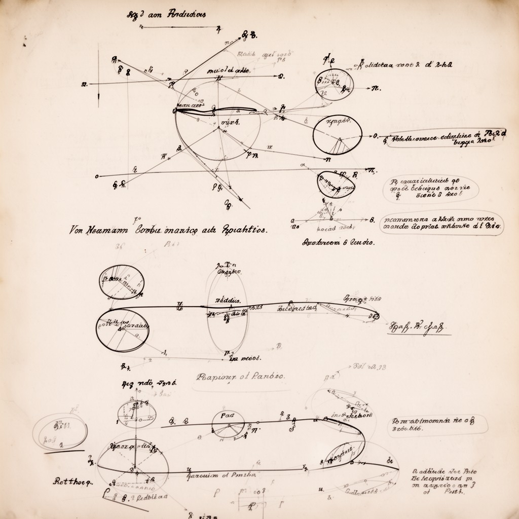 AI-generated illustration of von Neumann paradox in set theory