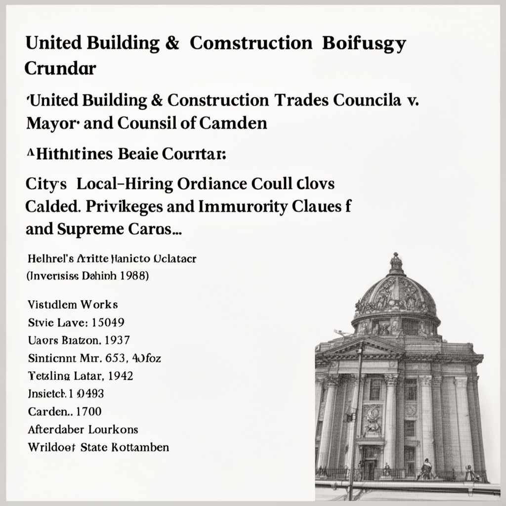 AI-generated illustration of United Building & Construction Trades Council v. Mayor and Council of Camden