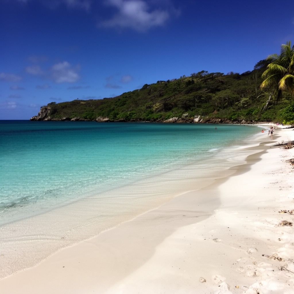 AI-generated illustration of Flamenco Beach