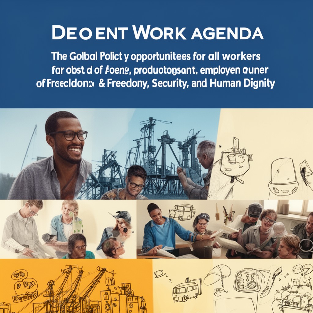 AI-generated illustration of Decent Work Agenda