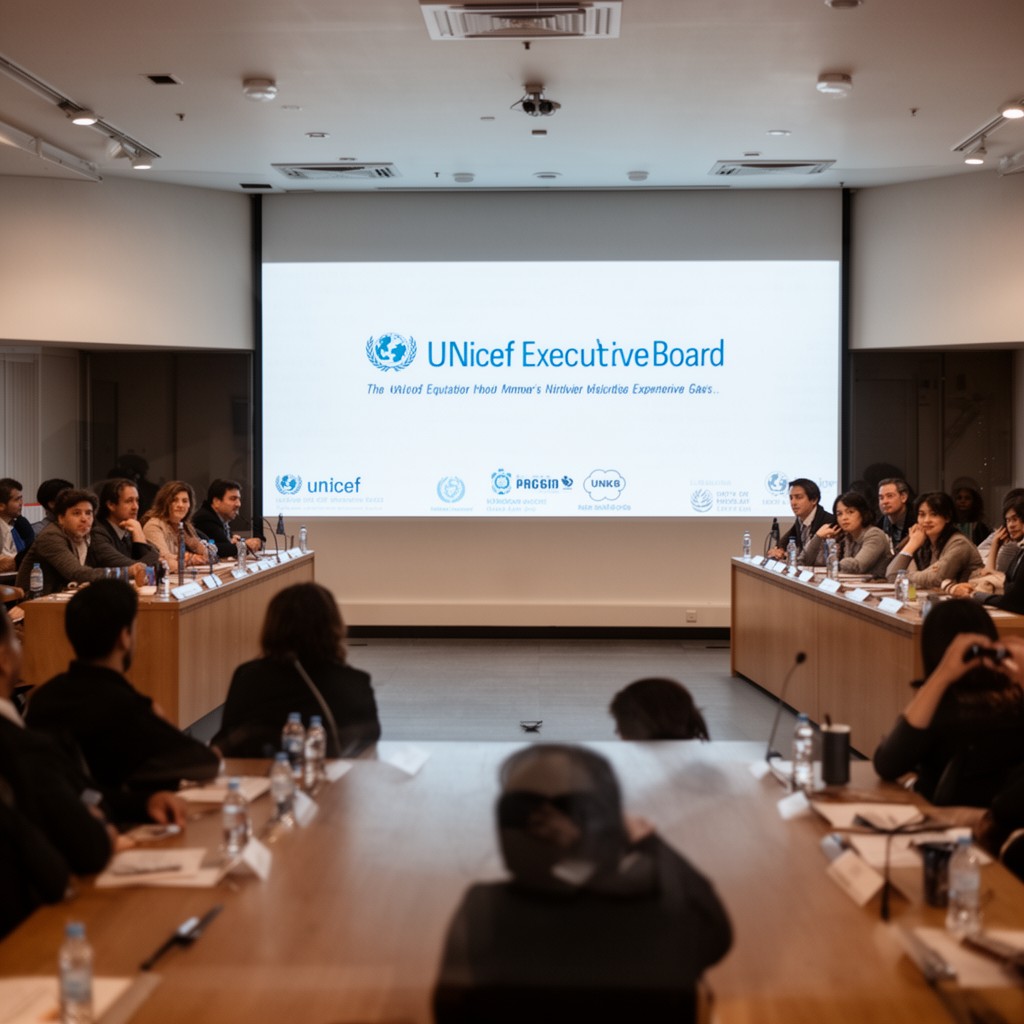 AI-generated illustration of UNICEF Executive Board