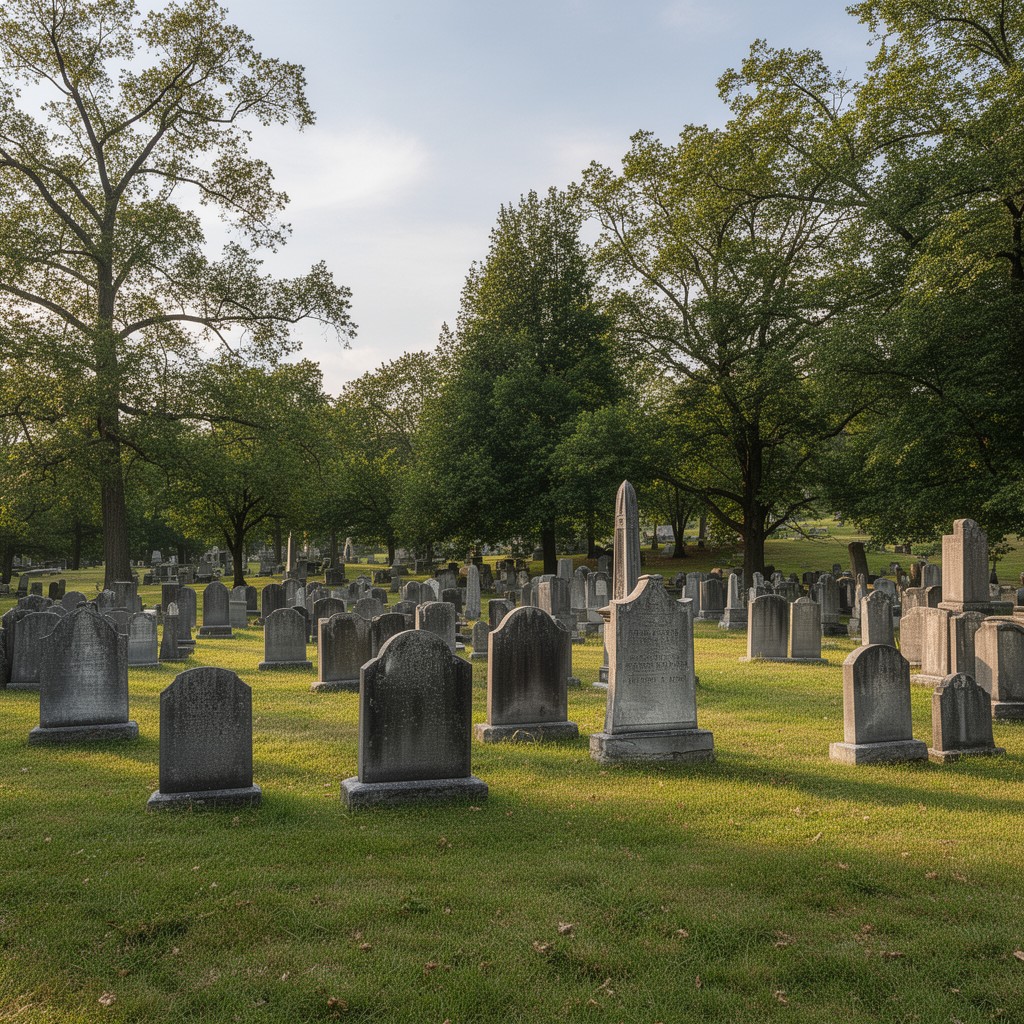 AI-generated illustration of Mount Olivet Cemetery, Frederick, Maryland
