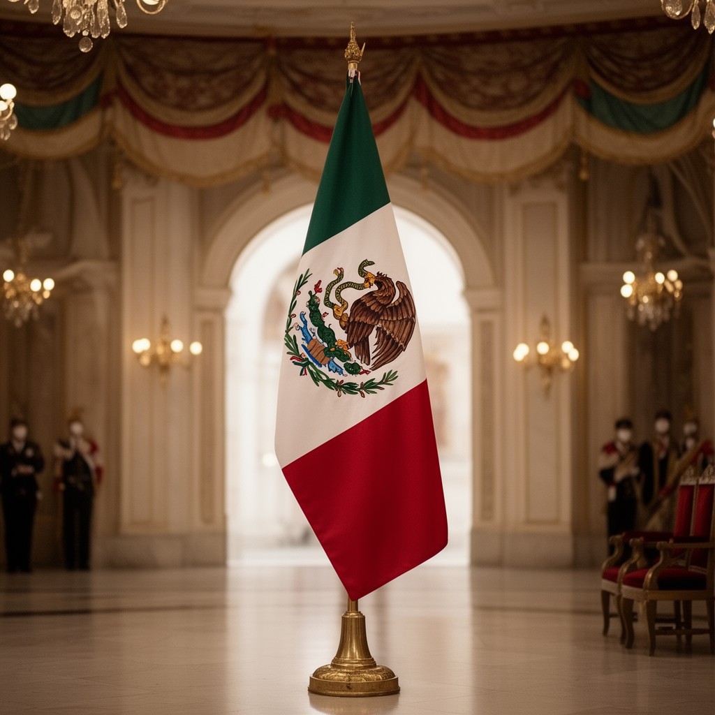 AI-generated illustration of presidential standard of Mexico