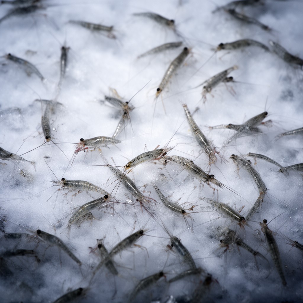 AI-generated illustration of Antarctic krill