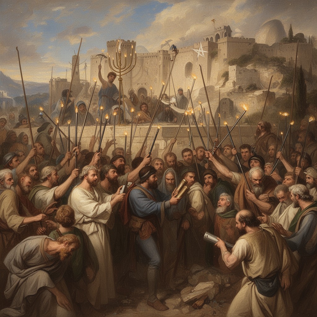 AI-generated illustration of Maccabean Revolt