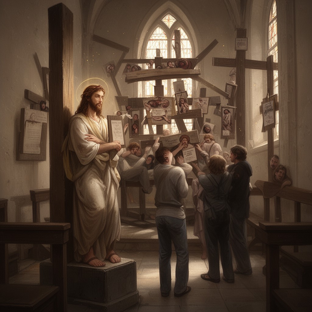AI-generated illustration of Stations of the Cross