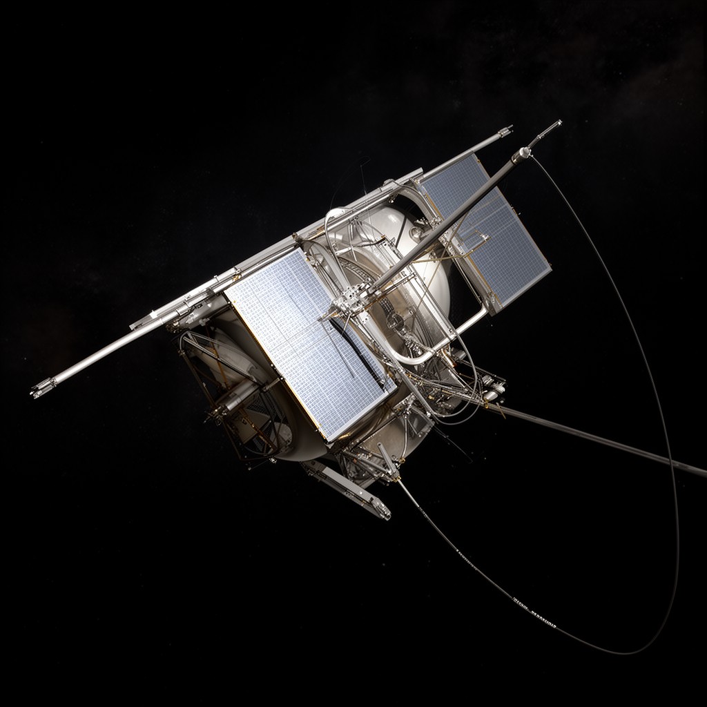 AI-generated illustration of Vanguard 1 satellite