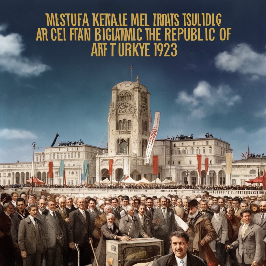 AI-generated illustration of founding of the Republic of Turkey