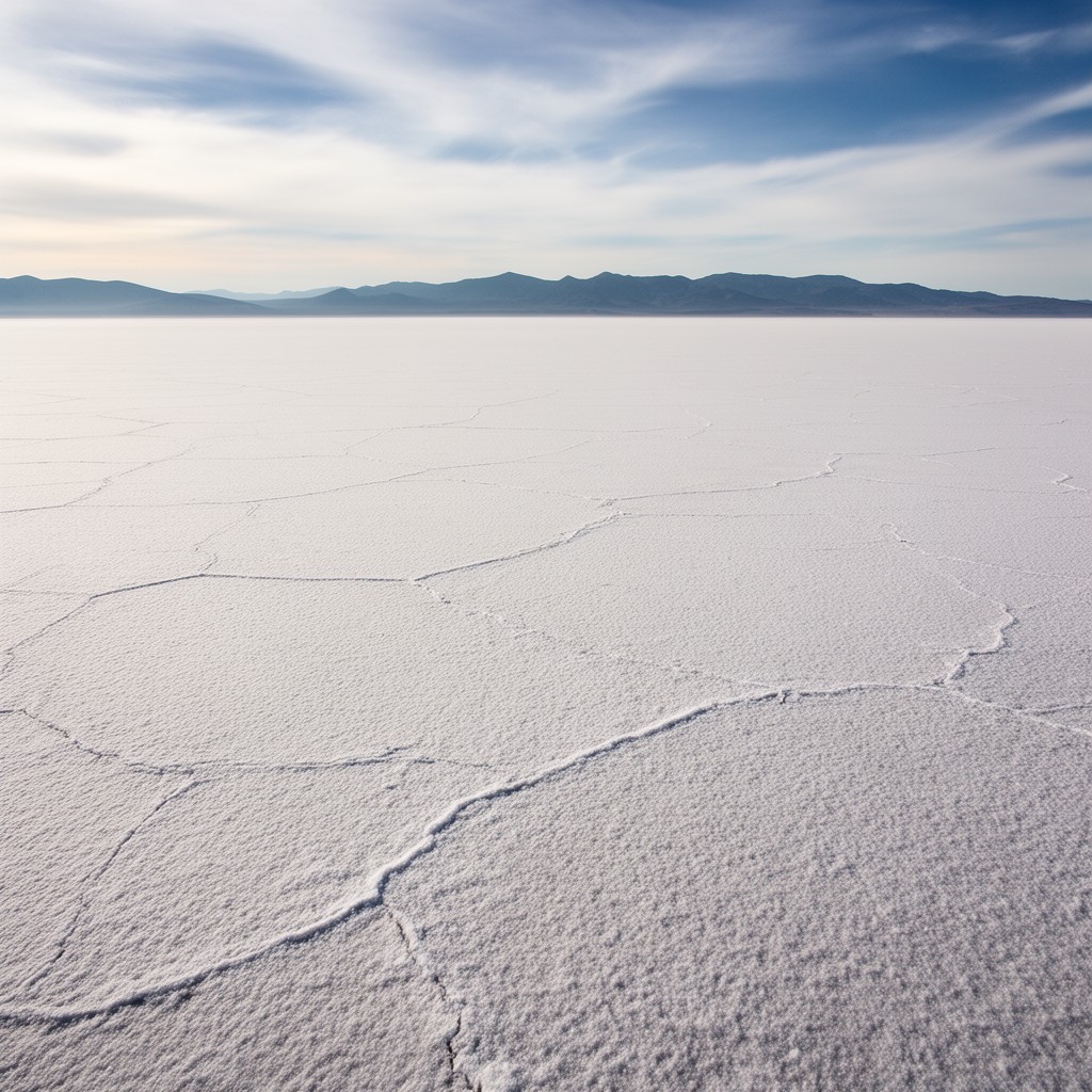 AI-generated illustration of Bonneville Salt Flats