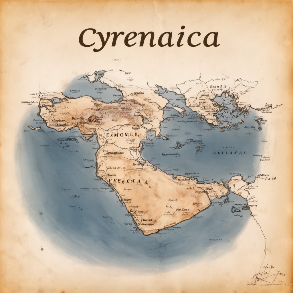 AI-generated illustration of Cyrenaica