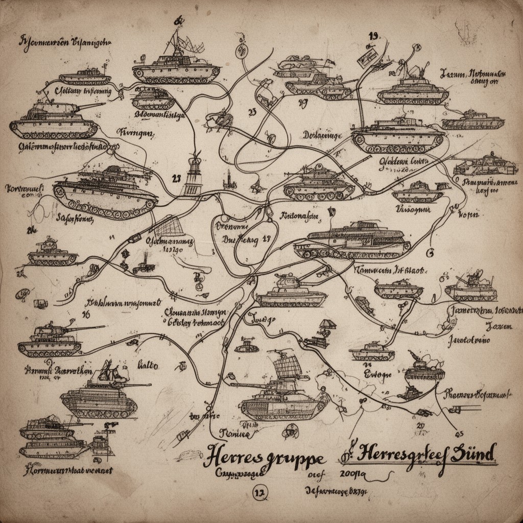 AI-generated illustration of Heeresgruppe Süd