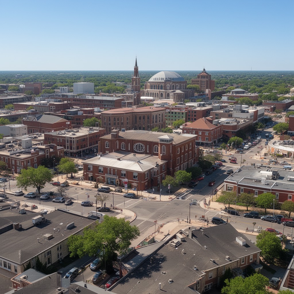 AI-generated illustration of College Station, Texas