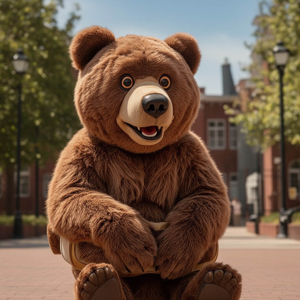 AI-generated illustration of Oski the Bear