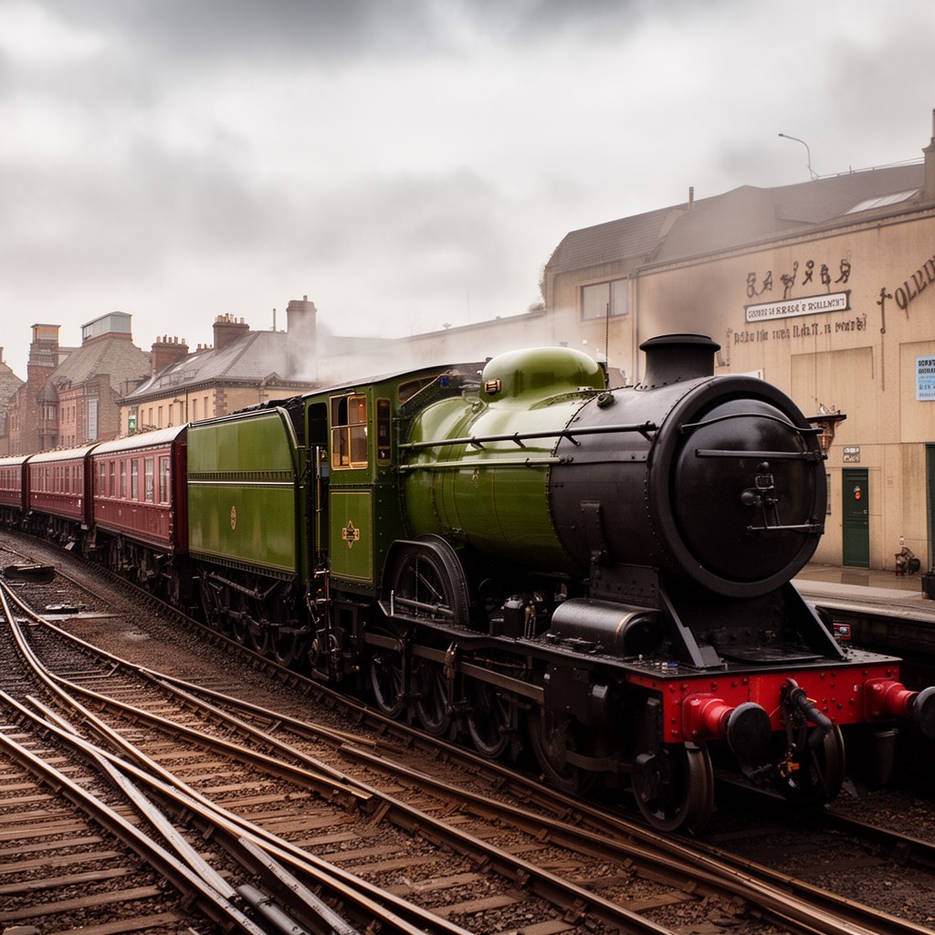AI-generated illustration of London, Midland and Scottish Railway