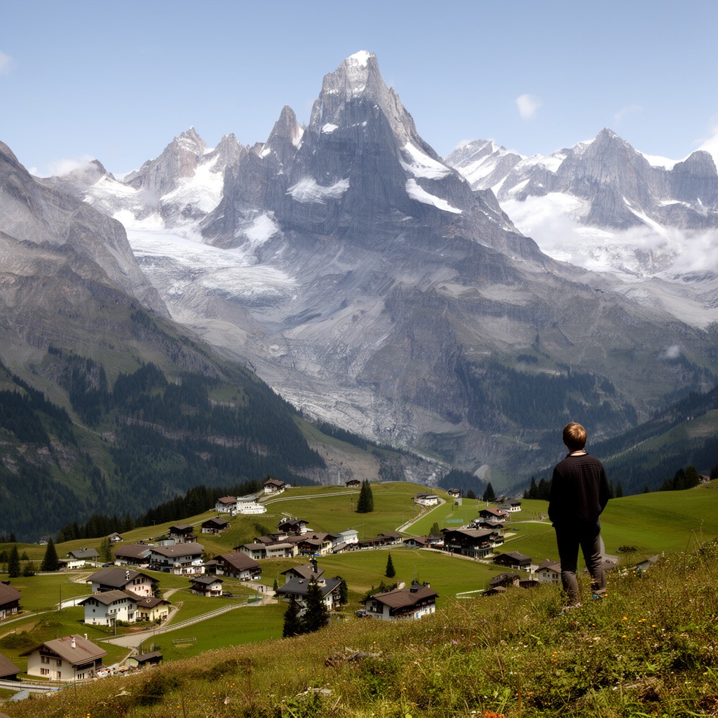 AI-generated illustration of Bernese Alps